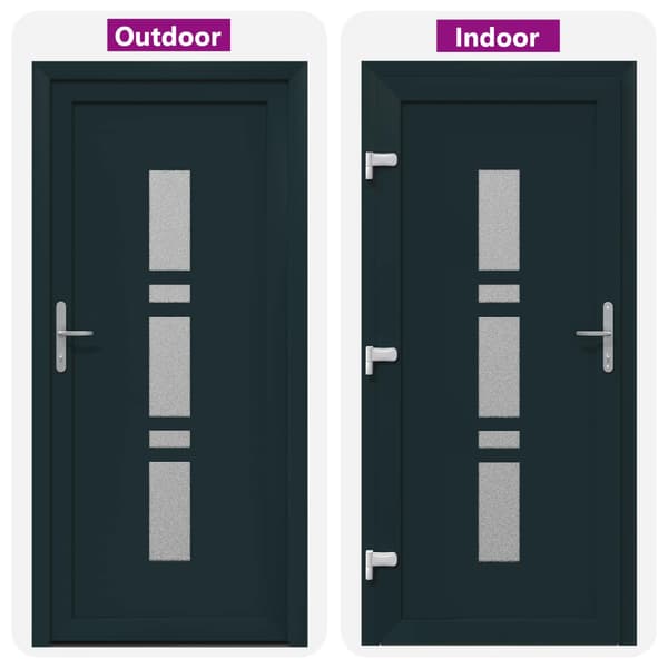 Framdörr Antracit 98 x 200 cm PVC
