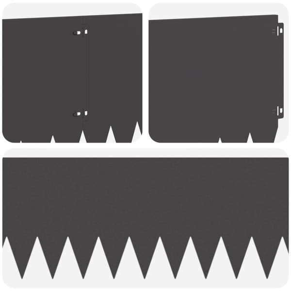 Kant för gräsmatta 20 pcs 103 x 30 cm Stål Svart