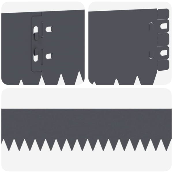 Kant för gräsmatta 50 pcs 103 x 10 cm Stål Antracit