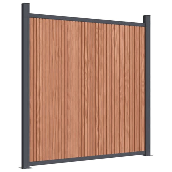 Staketpanel brun 1737x186 cm WPC