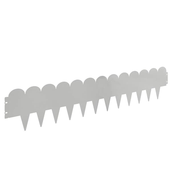 Kant för gräsmatta 20 pcs 103 x 20 cm Stål Silver