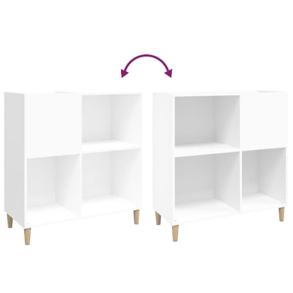 Stereobänk vit 84,5x38x89 cm konstruerat trä