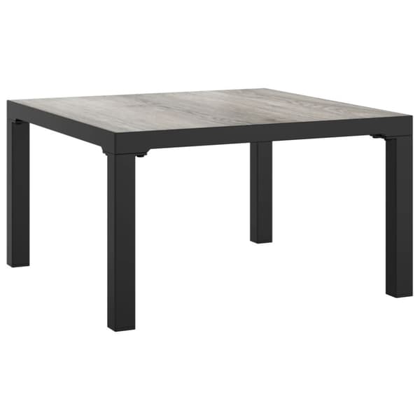 Loungegrupp 3 delar svart och grå konstrottning
