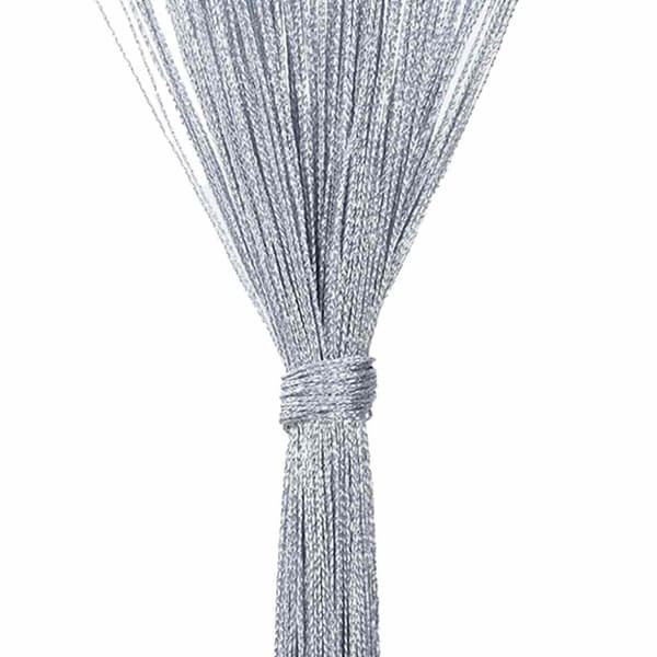 Stränggardiner 2 st ljusgrå 100x250 cm