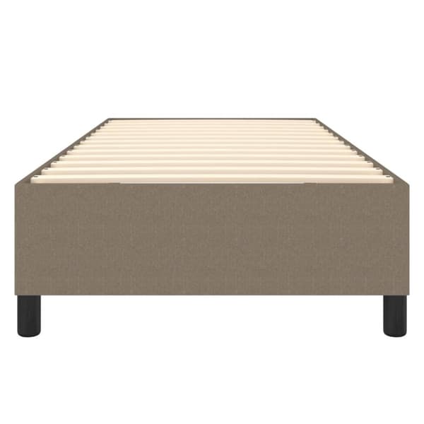 Boxspring-sängram taupe 100x200 cm tyg