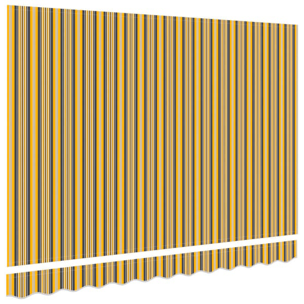 Markisväv Orange och Svart 2,5 x 2 m Polyester