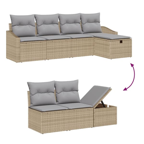 Soffset med kudde 5 pcs konstrotting