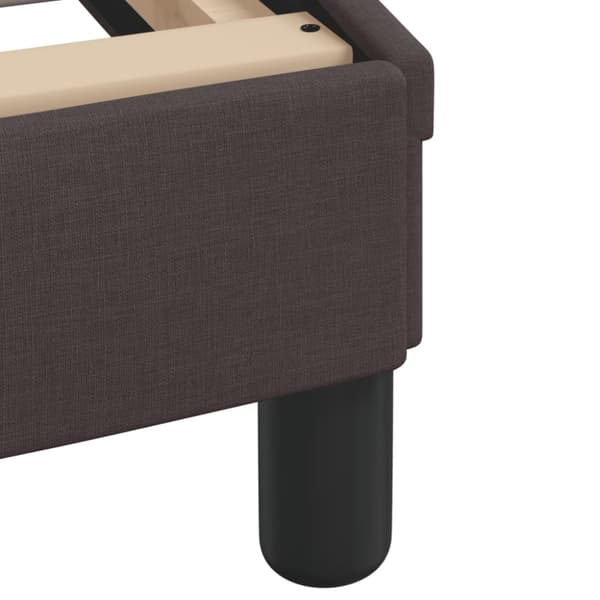 Bed Frame "Dover" Dark Brown 140x200 cm Fabric