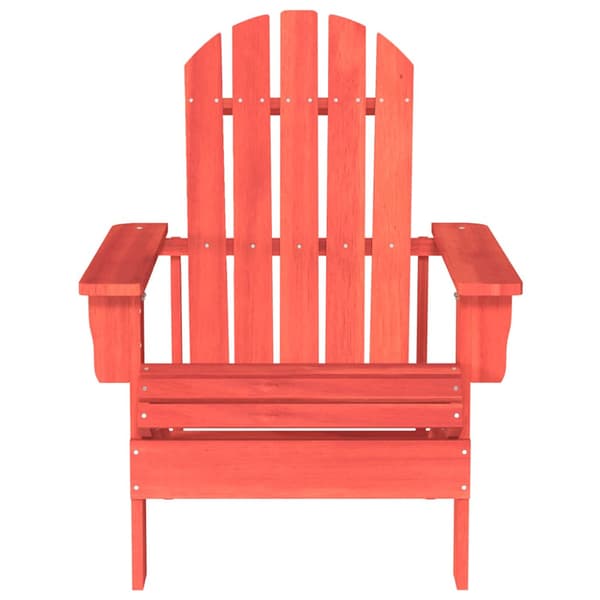 Adirondackstol massivt granträ röd
