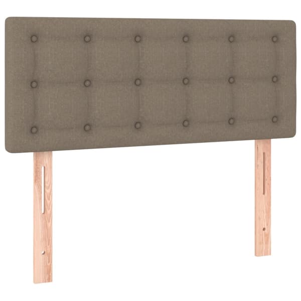 Ramsäng med madrass taupe 120x200 cm tyg