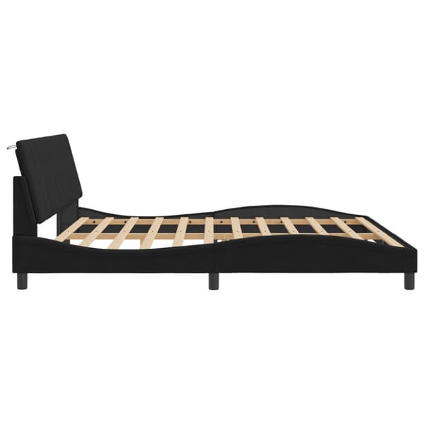 Bed Frame without Mattress "Hanko" Black 200x200 cm Velvet