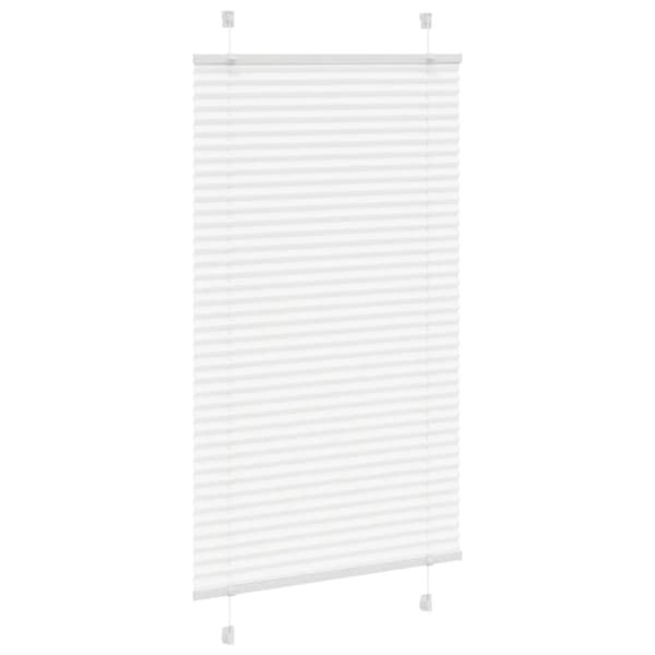 Plisserad persienn vit 75x150 cm tyg bredd 74,4 cm polyester