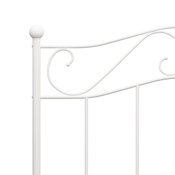 Sängram utan madrass vit metall 90x200 cm