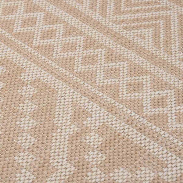 Utomhusmatta plattvävd 100x200 brun ränder