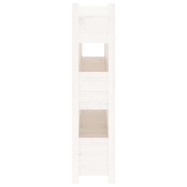 Odlingslåda vit 112x25x104,5 cm massiv furu