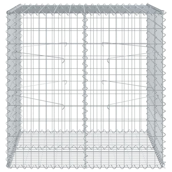 Gabionkorg med skydd 100x100x100 cm galvaniserat järn