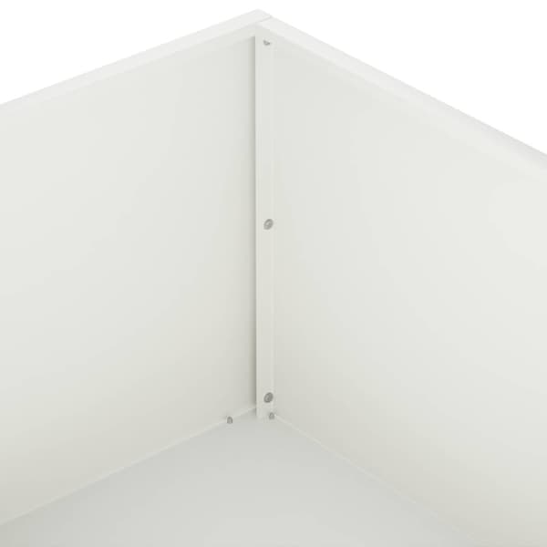 Trädgårdsplanterare Vit 40 x 40 x 20 cm Kallvalsat stål