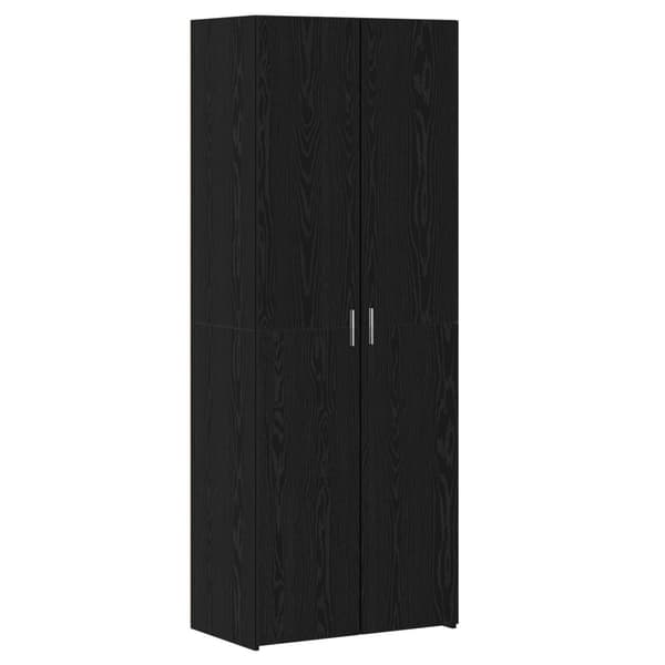 Skåp 2 pcs Svart Ek 70 x 42,5 x 185 cm