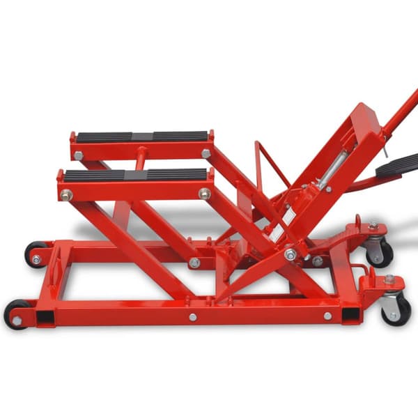 Hydraulisk MC-/ATV-lyft 680 kg röd
