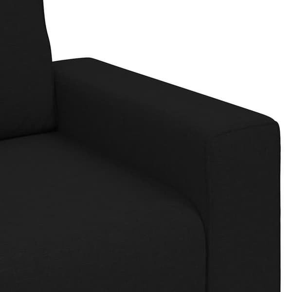 3-sitssoffa svart 220x77x82 cm tyg