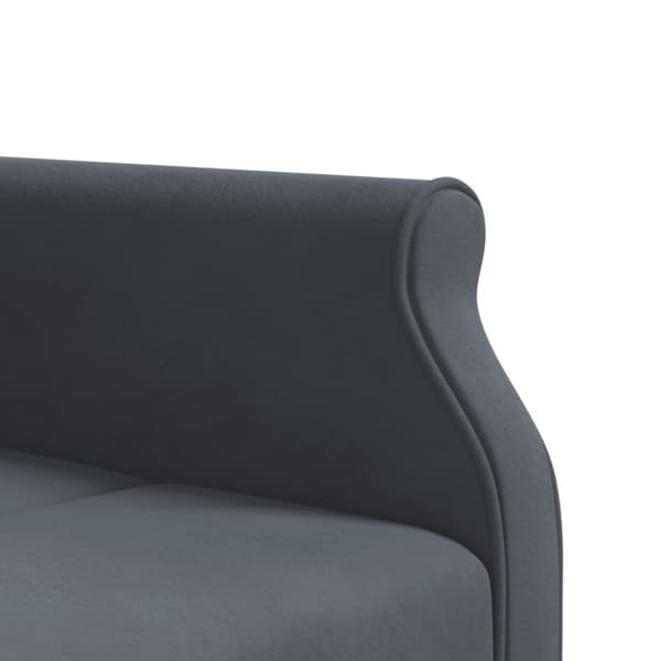 L-formad soffa mörkgrå 271x140x70 cm sammet