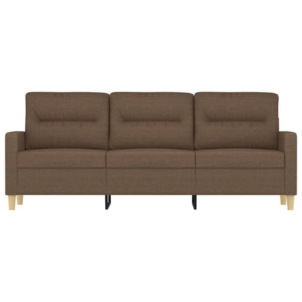 3-sitssoffa brun 180 cm tyg