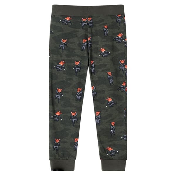 Pyjamas med långa ärmar för barn khaki 128