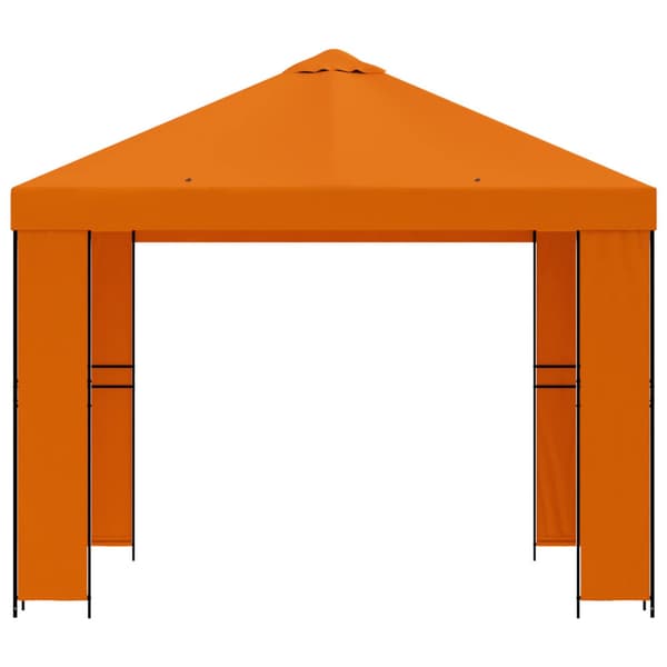 Paviljong 3 x 3 m Orange Polyester och Stål 190