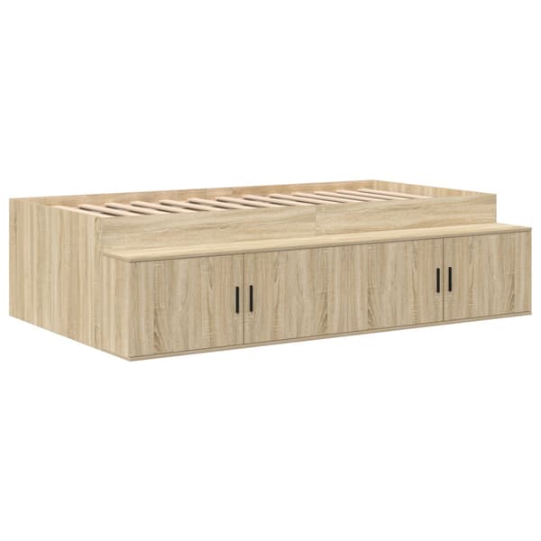 Förvaringssängram Sonoma-ek 80 cm Konstruerat trä