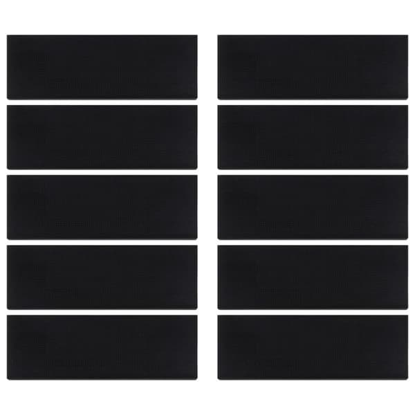 Trappstegsmattor 10 st 25x75 cm gummi