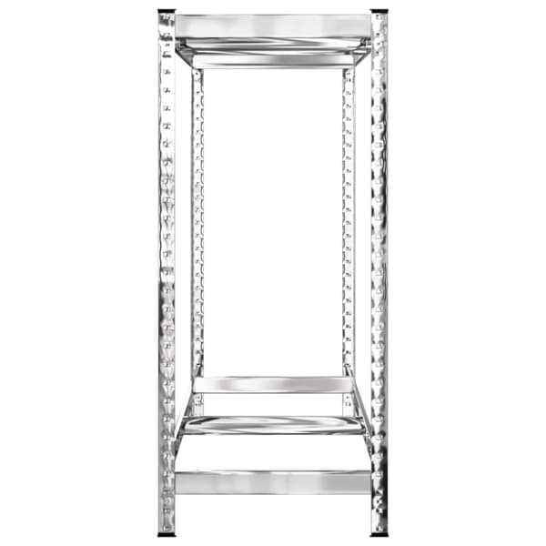 Däckställ 2 hyllplan silver 4 st 110x40x110 cm stål