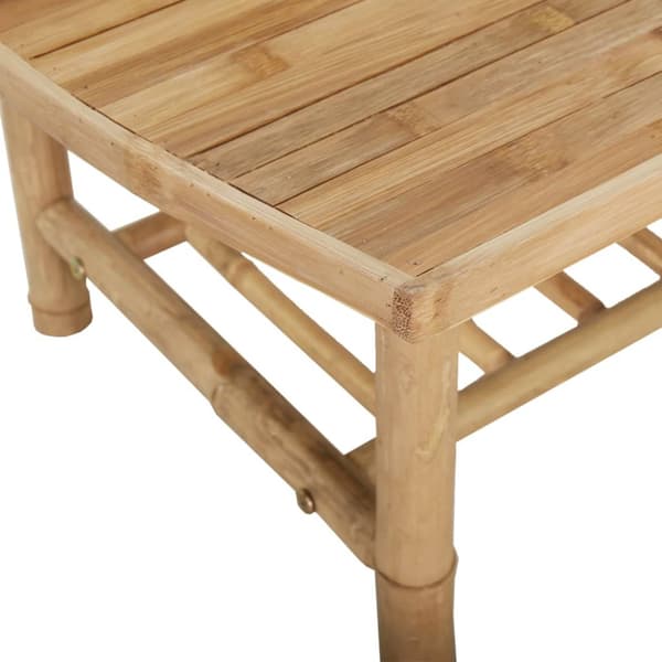 Loungegrupp för trädgården 3 delar mörkgråa dynor bambu