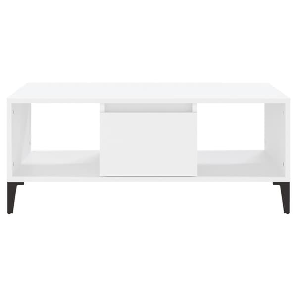 Soffbord vit 90x50x36,5 cm konstruerat trä