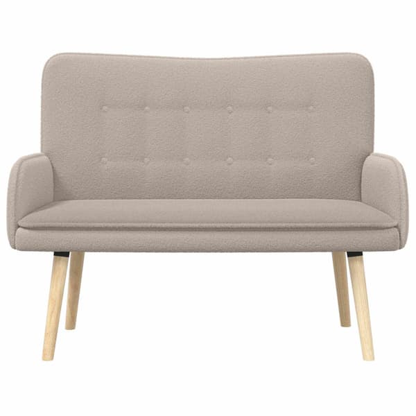 2-sits soffa Ljusgrå 115 x 61 x 87 cm Bouclé