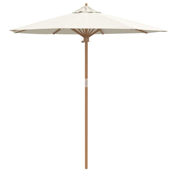 Trädgårdsparasol Krämvit Ø 270 x 260 cm Bambu