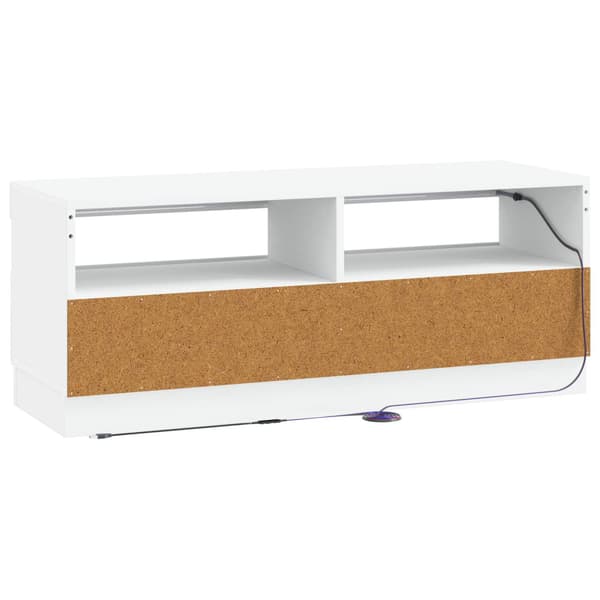LED TV-skåp Vit Konstruerat trä