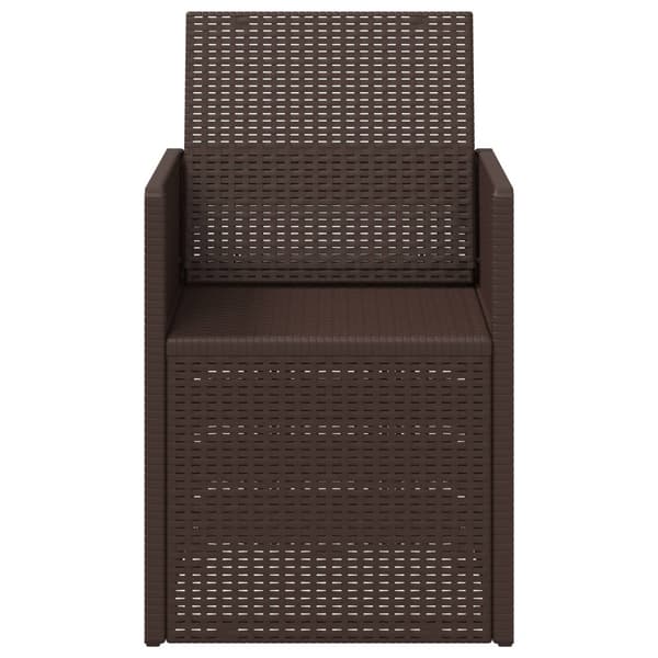 Trädgårdsmatstolar 2 pcs Brun PP