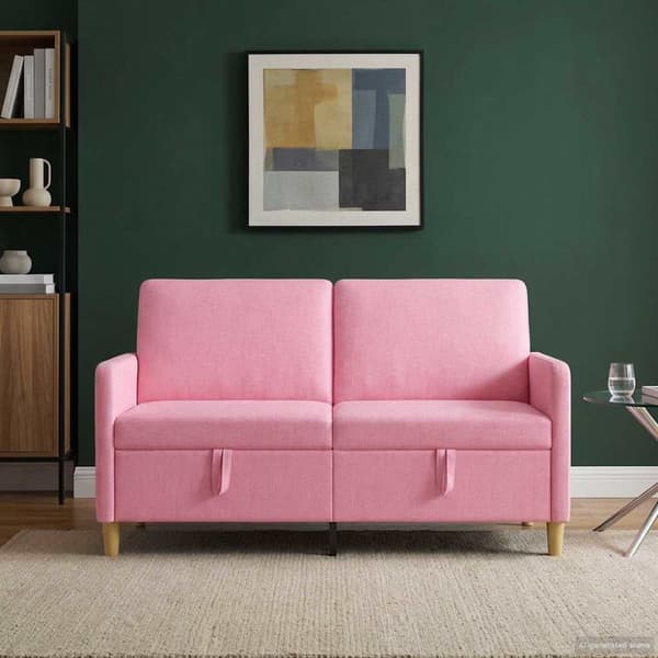 Soffa med förvaring Rosa 152 x 78 x 87 cm Polyester