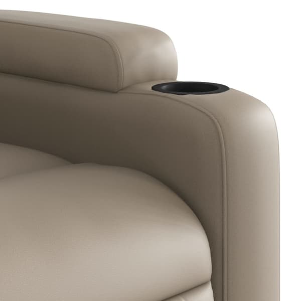 Elektrisk massagefåtölj cappuccino konstläder