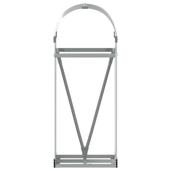 Vedställ silver 40x45x100 cm galvaniserat stål