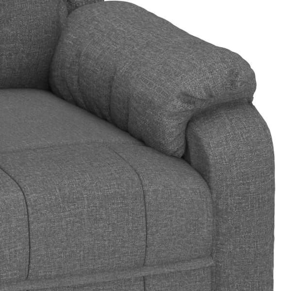 Reclinerfåtölj mörkgrå tyg