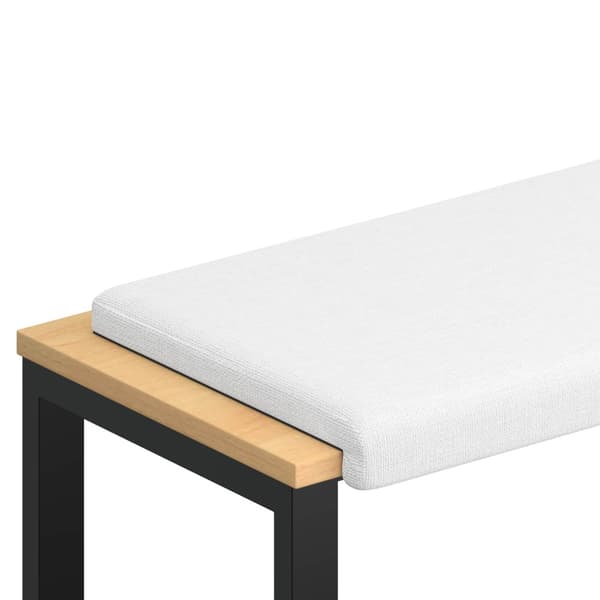 Bänk kudde Tyg Vit Djup 35 cm