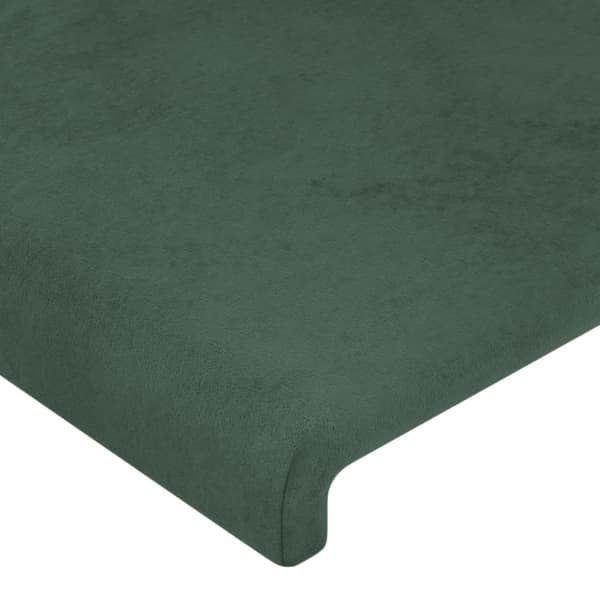 Sänggavel grön 100x5x78/88 cm sammet