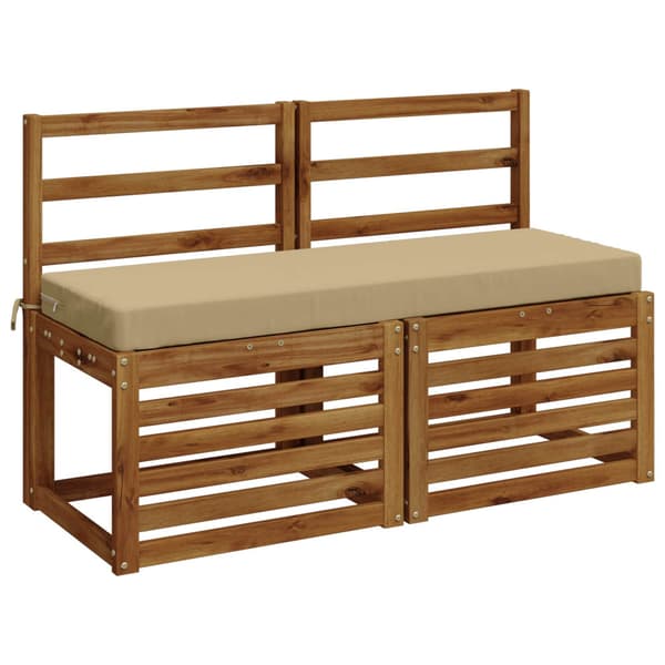 Bänk kudde SOEST 100% Polyester Beige 100 x 40 x 8 cm