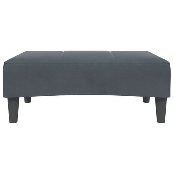 Fotpall mörkgrå 77x55x31 cm sammet
