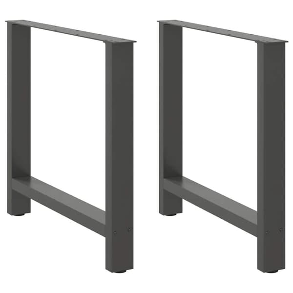 Matbordsben antracit 2 st 80x(72-73) cm stål