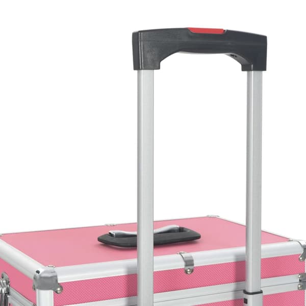 Sminklåda aluminium rosa