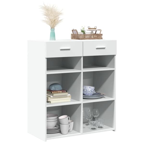 Skänk vit 80x42,5x93 cm konstruerat trä