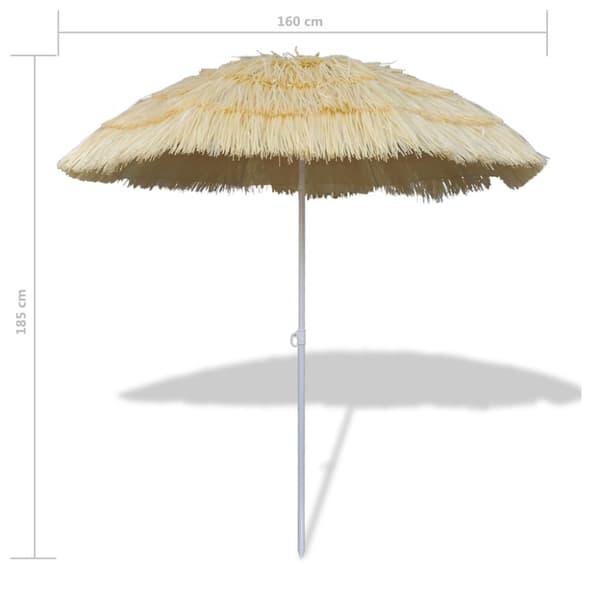 Lutbart strandparasoll Hawaii inspirerad