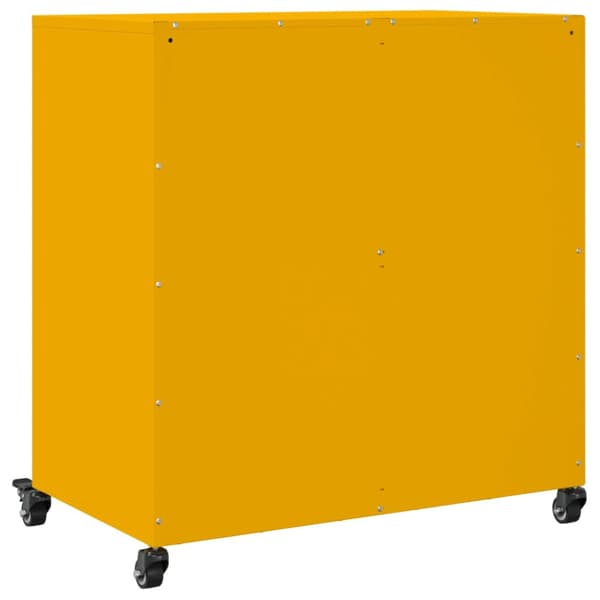 Skänk senapsgul 68x39x72 cm stål